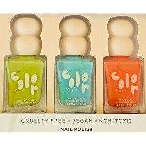 COLOR DEPT Nail Polish HYDRATION, KIWI JUICE, MORNING SQUEEZE Set of 3 Vegan